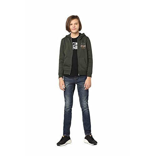 Image of JACK & JONES Boy's Cotton Hooded Neck Sweatshirt