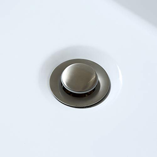 Decor Star PU-003-TB-V2 1 1/2" Bathroom Faucet Vessel Vanity Sink Pop Up Drain Stopper Without Overflow Brushed Nickel