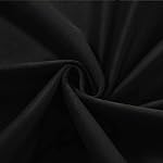 Fcosie Black Velvet Curtains 120 inches Long Flat Hooks Curtain Panels for Traverse Rod or Track Extra Long Home Theater Curtains Noise Reducing Window Drapes, 1 Panel, 100W x 120L inch