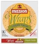 Mission, Wraps Jalapeno Cheddar, 6 Count