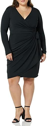 Amazon Essentials Women’s Long Sleeve Classic Wrap Dress (Available in Plus Size) Amazon Essentials Women’s Long Sleeve Classic Wrap Dress (Available in Plus Size)