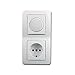 Produktbild EKONOMIK LED-Dimmer mit Schuko-Steckdose weiß, UP