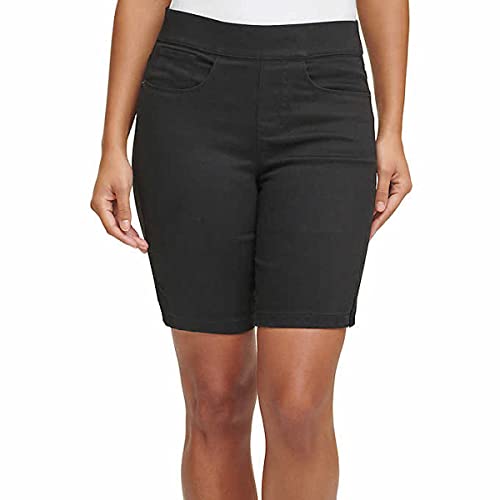 DKNY Jeans Women's Comfort Stretch Pull-On Bermuda Short (Black, X-Large) DKNY Jeans Women's Comfort Stretch Pull-On Bermuda Short (Black, X-Large)