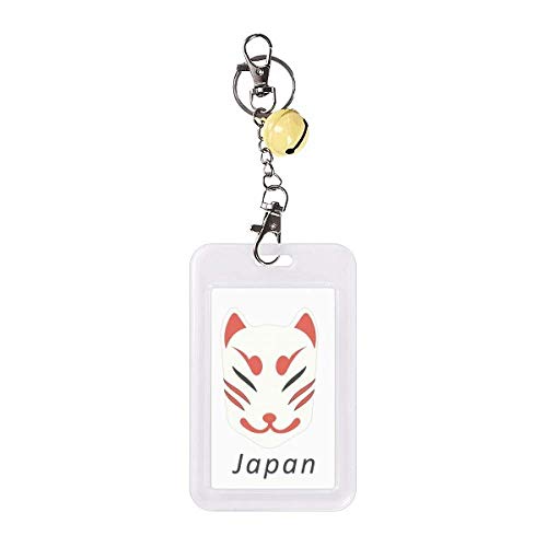 Masque de renard japonais traditionnel et pochette de carte de crédit
