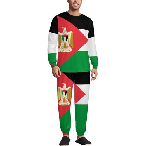 Palestinian Flag Printed Men's Pajama Set
