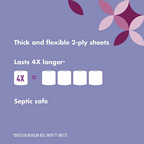 Amazon Brand - Presto! 308-Sheet Mega Roll Toilet Paper, Ultra-Strong, 6 Count (Pack Of 4), 24 Count = 96 Regular Rolls #TOP3