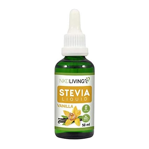 Pure Stevia Tropfen 50ml - Vanille aromatisiert - mit Glastropfer Cover
