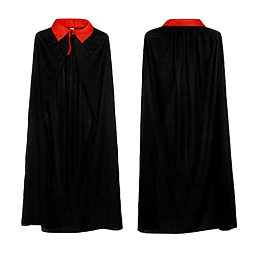 YOCIA Cape de vampire pour Halloween - Noir et rouge - Costume médiéval pour adulte - Pour Halloween, fête, Violet, XL Cover