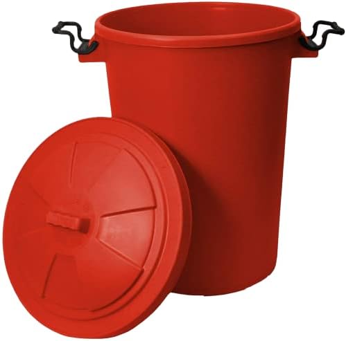 JMS we create smile 50L,80L Plastic Dustbin - Outdoor - Horses - Recycle - Waste - Rubbish Sale (50 Litre, Dark Green)