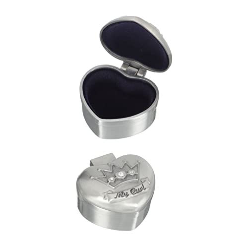 CIMAXIC 2Pcs Alloy Tooth Box Vintage Heart Crown Keepsake Holder for Teeth Storage Organizer First Tooth Present for Boys