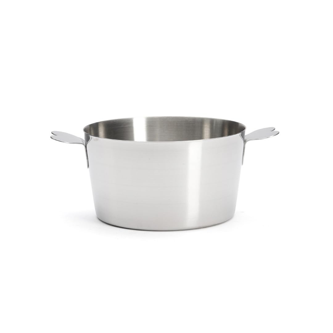 De Buyer 3125.16 Charlotten-Form Ohne Deckel aus Edelstahl Profi-Qualität 16Cm, Grau