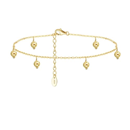 Bracelets de cheville en argent sterling 925 chaîne fine pour dames