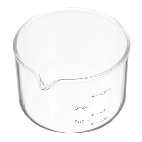 BESPORTBLE Verre Doseur à Espresso Sans Poignée Verre Transparent Pichet Mesureur Multifonction pour Café et Vin Compact pour Amateur de Café