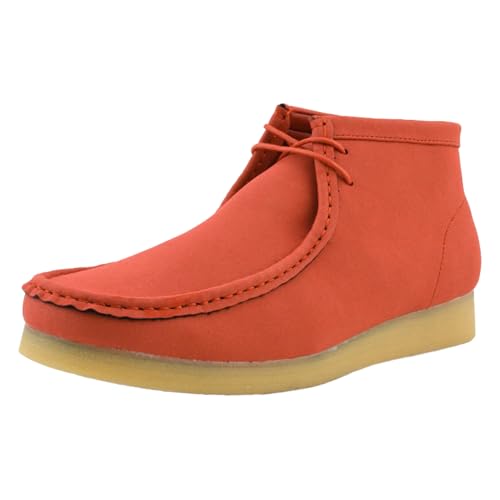 Image of Amali Casual Chukka Boots for Men, High-Top, Lace Up Suede Men's Shoes, Desert Boots with Crepe Rubber Sole