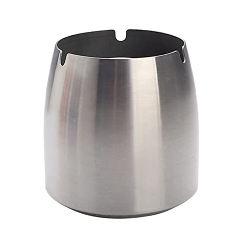 Cendrier en acier inoxydable argenté petit modèle pour table - 2