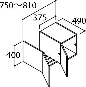 LIXIL(NV) INAX sA Abp[Lrlbg(Ԍt) OXzCg ARU-755FR/YS2