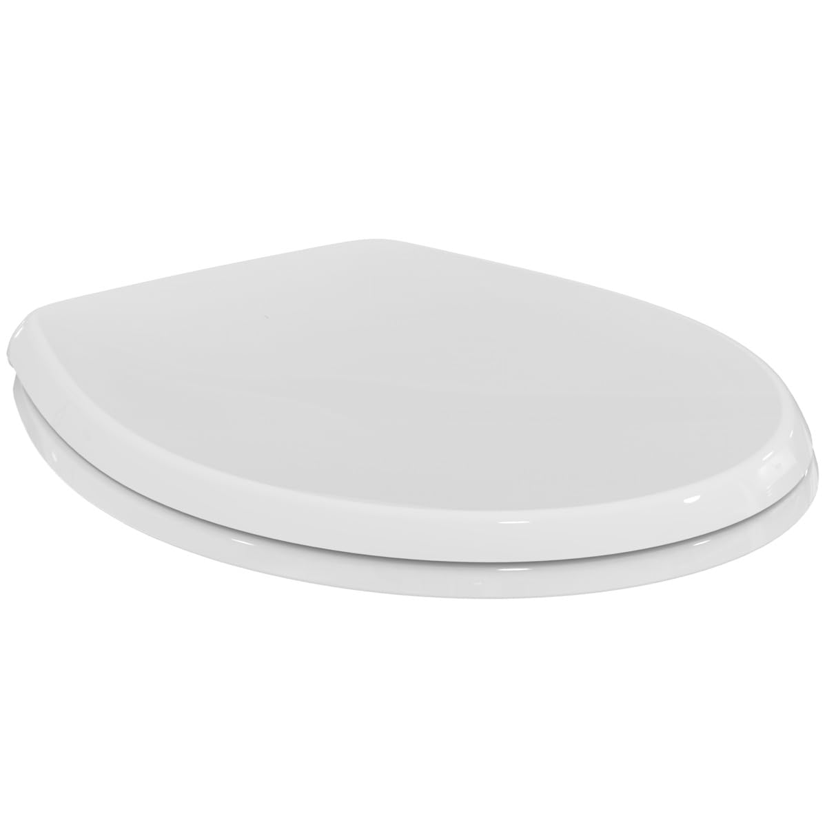 Ideal Standard Eurovit Sedile WC universale, sedile WC ovale resistente, resistente ai raggi UV e con portata fino a 150 kg, in robusto duroplast – Bianco (370x440 mm)