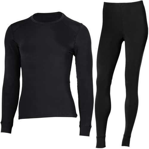 Image of Women Thermal Underwear Long Johns Set with Fleece Lined Ultra Soft Base Layer Cold Weather Top Bottom