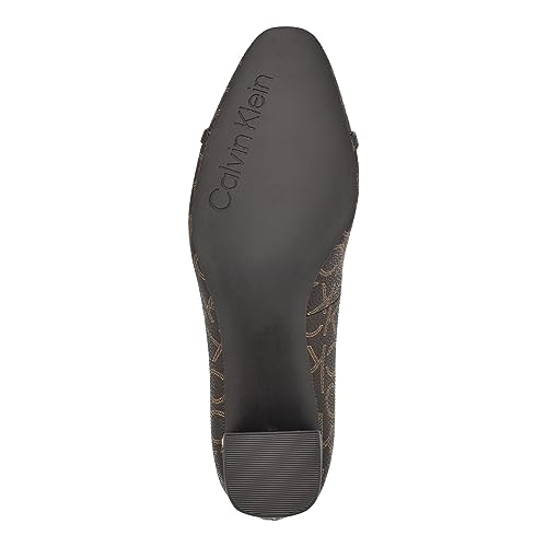 Calvin Klein Women's Unesta Pump, Brown Logo 200, 9 UK - Image 4