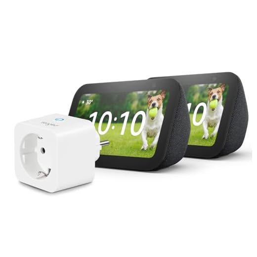 Dispositivi Alexa Echo Show 5 (3ª generazione) | Antracite, 2 pezzi + Sengled Smart Plug, compatibile con Alexa - Kit di base per Casa Intelligente
