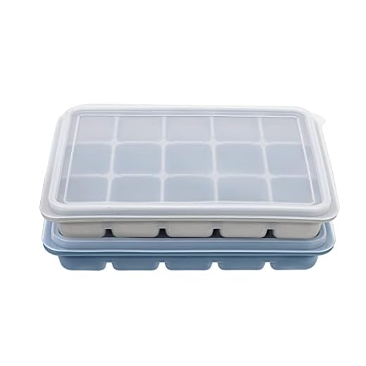Cabilock 2 Piezas Bandeja De Hielo De Silicona Frigorífico Arcón Congelador Helados Moldes De Hielo Caja De Suplementos Alimenticios Estilo Coreano Gel De Sílice Niño