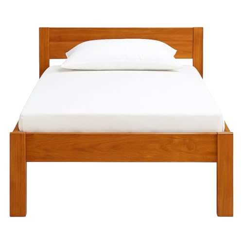 Image of KR Furniture Solid Sheesham Wood Single Bed | Wooden Cot Bed with Headboard | Strong & Durable Single Bed for Bedroom, Hostel, PG & Guest Room | Fits 72 x 36 Inch Mattress | Natural Finish