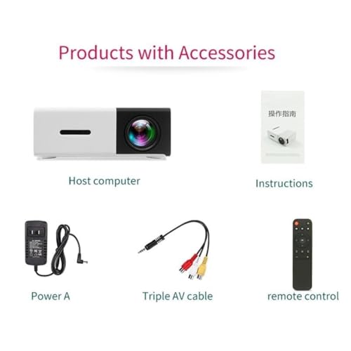 Image of Portable Mini Smart Projector Compatible with Android iOS Laptop firestick - 60 inch Projection | 1080P FHD Support for Children's, Home Cinema, Compatible with Smartphone /Laptop /PS4 /Firestick