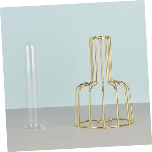 Jarrón de vidrio de tubo resistente para evitar caídas de flores en mesas de casa 5