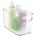 mDesign Deep Plastic Bathroom Vanity Storage Bin with Handles - Organizer for Hand Soap, Body Wash, Shampoo, Lotion, Conditioner, Hand Towel, Hair Brush, Mouthwash - 10