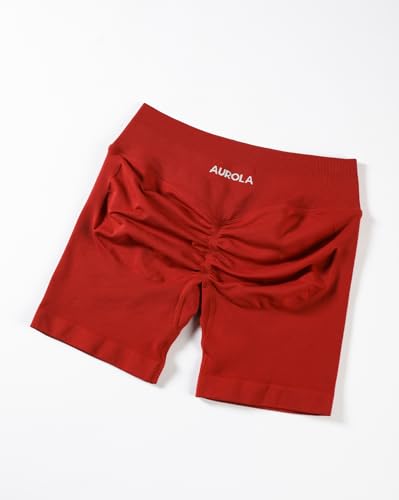 Image of AUROLA Influence Workout Shorts for Women,2.5 3.5 4.5 5.5 6.5 No Roll Up Squat Proof Scrunch Seamless Compression Gym Short