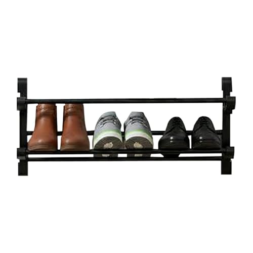 Zapatero plegable de pared – Organizador de 2 niveles para ahorrar espacio | Soporte de entrada para zapatillas, para entrada, puerta, armario, dormitorio, hogar, armario, baño, dormitorio