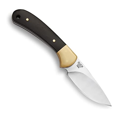 Buck Knives 113 Ranger Skinner Fixed Blade Hunting Knife 3 1/8" Skinner Blade, Genuine Ebony Handle Cover