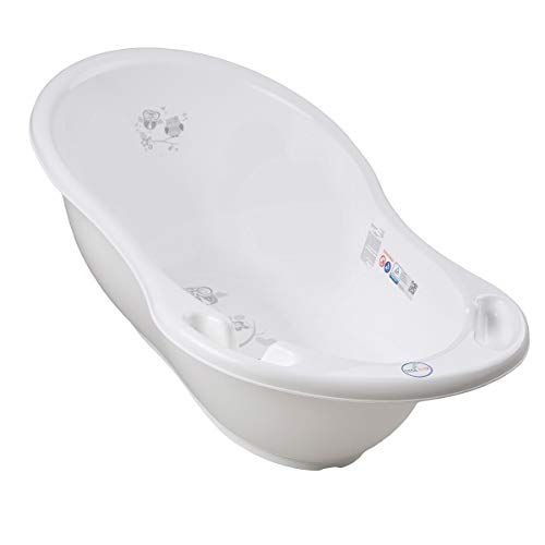 Mon Mobilier Design Baignoire bébé thermomètre Blanc Owls 102 cm + Tuyau