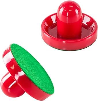 Hope Kart Air Hockey Striker Pusher Set for Table Kids Adult Game Pucks Plate Set Professional Big Large Size Hand Sticker Combo Free Flow, Mix Colours,1 Set (2 Striker and 2 Pucks) 2