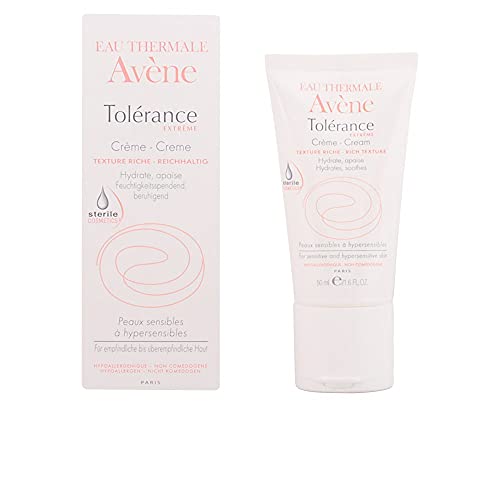 Avène Tolerance Extreme Cream, Sterile Hydrating Face Moisturizer for Sensitive Skin, Fragrance, Paraben, Soy, Gluten Free, 1.6 oz