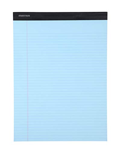 Image of Mintra Office Colorful Legal Pads - Includes 2 Blue, 2 Pink, and, 2 Green Writing Pads, Micro Perforated Lined Sheets, Ideal for Professional & Personal Use, 8.5 inchx11 inch Narrow Ruled, 6 pack Pastel Set 2