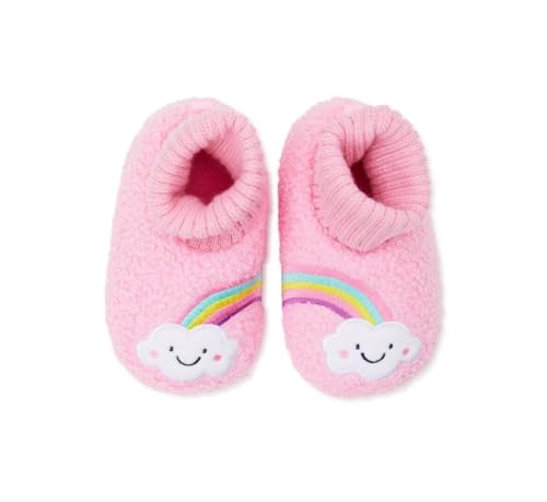 Wonder Nation Slippers for toddler - Rainbow Pink, Size 2 (Pink, US Footwear Size System, Toddler, Women, Numeric, Wide, 2)