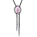 HDYZJQ Turquoise Seriesbolo Tie Ribbon Wok Wook Western Cowboy Necktie for Feste (Color : Pink b, Size : 100cm/39in)