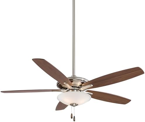 Minka-Aire F522L-BN Mojo 52 Inch Ceiling Fan with Integrated LED Light Kit in Brushed Nickel Finish