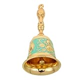 iplusmile ヴィンテージメタルハンドベル 高齢者向けベッドサイド呼び鈴 レトロ彫刻入り 飲食店や教室用サービスベル 手に馴染むデザインで