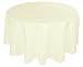 EcoSol Designs Microfiber Damask Tablecloth, Wrinkle-Free & Stain Resistant (60" Diameter, Round, Ivory) Foliate