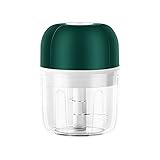 · Funcionamiento con un solo toque: simplemente pon alimentos o ingredientes en el mini procesador de alimentos a mano, bloquea la tapa y comienza con un clic para triturar rápidamente los alimentos, ahorrando tiempo y energía, realmente libera tus manos.