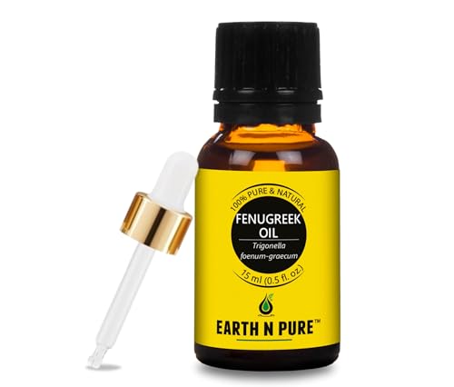 Image of Earth N Pure Fenugreek Seed Oil (Methi Oil) Cold Pressed, Natural and Therapeutic Grade 15 ml