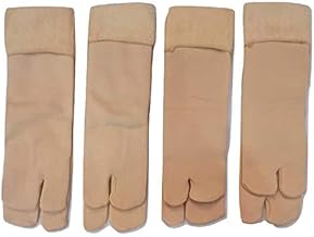 RJ ROJENO 4 Pairs Skin Color Fluffy velvet socks for women Women Thumb Thermal Socks Winter Velvet Pile Lined Socks Thick Fuzzy Slipper Socks