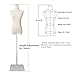 EaseHome Dress Form Mannequin Body, Female Mannequin Torso with Detachable Silvery Metal Stand and Rectangular Base for Clothing Dress Jewelry Display, Adjustable Height 50”-70” Beige Body