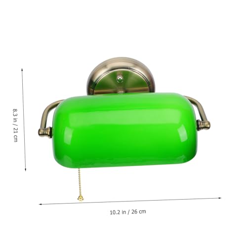 Lámpara de pared vintage verde y elegante con práctico interruptor de cremallera 5