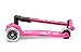 Micro Kickboard - Maxi Deluxe Foldable LED - Three Wheeled, Lean-to-Steer, Fold-to-Carry Swiss-Designed Micro Scooter for Kids with Motion-Activated Light-Up Wheels for Ages 5-12 (Shocking Pink)