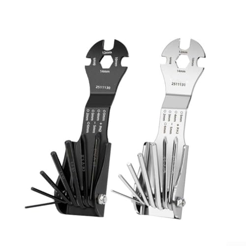 Chiave esagonale pieghevole portatile con diverse dimensioni, coppia elevata e struttura in acciaio al carbonio, design compatto per una facile conservazione e trasporto (A)