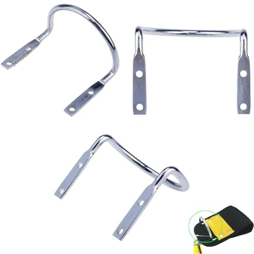 DraCra 3 Pack Hammer Holder Loop Replacement U Steel Wire Wall Mount Hook for Work Belts Plier Axes Hatchet Mallet Holster Hangers Clip Heavy Duty Utility Pouch Garden Tools Repair Parts