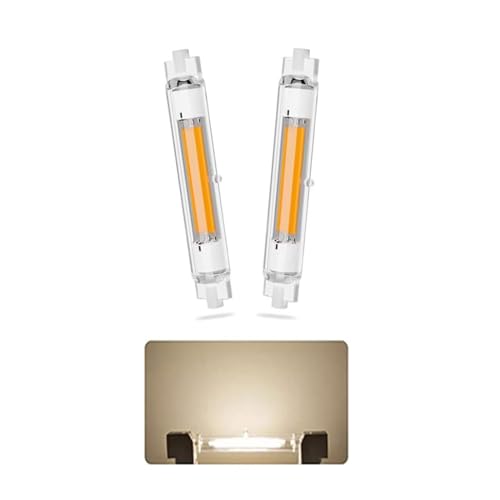 AEPOYU R7S 118mm LED 30W Bianco Naturale 4000K,3000lm,J118 COB LED Lineare Equivalente Alogena R7S 300W,Lampadina R7S LED 118mm Slim per Illuminazione Interna,Dimmerabile,pezzi 2